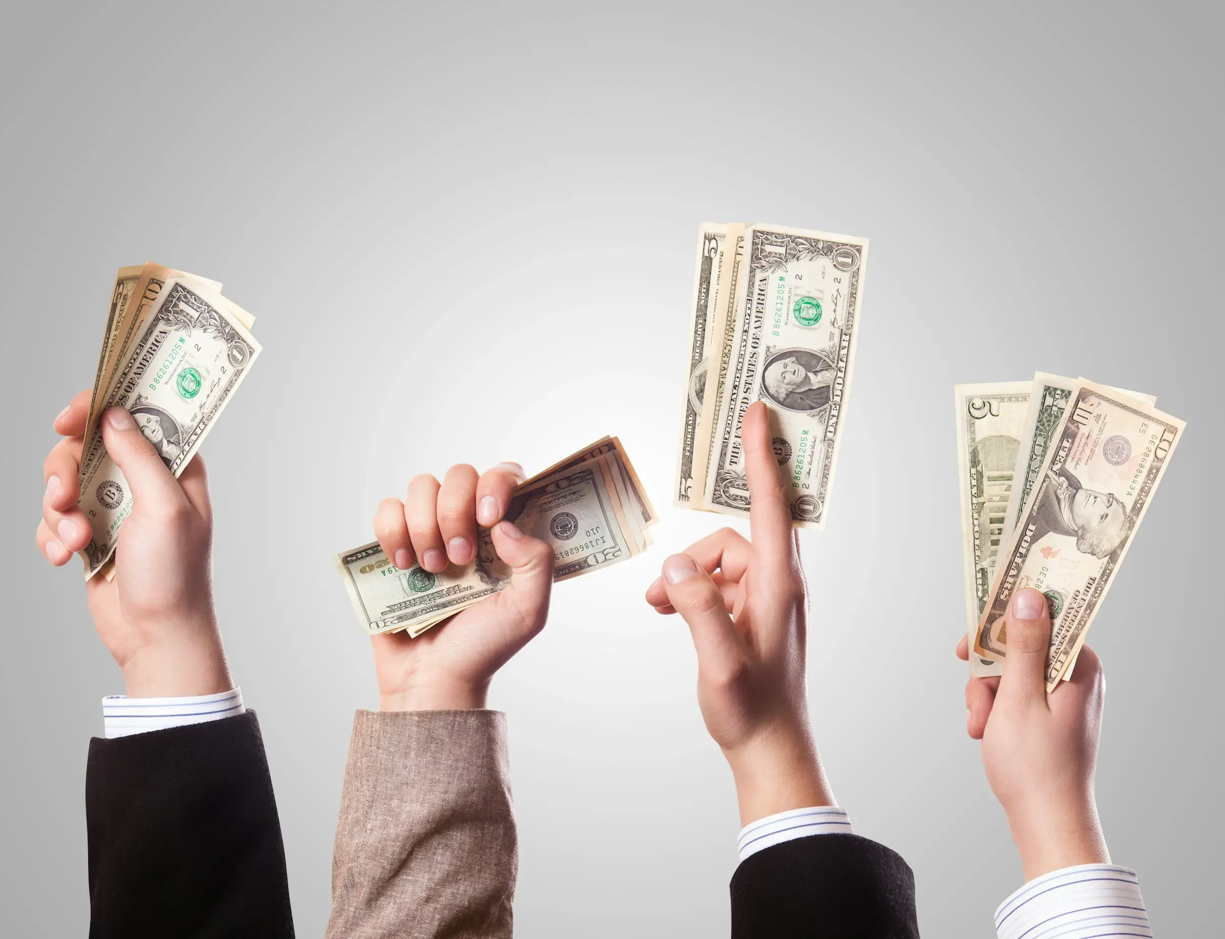 Image of Corporate People Hands with Money